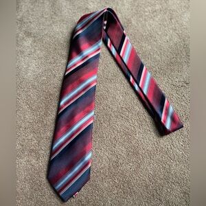 Elegant Red and Blue Striped Tie